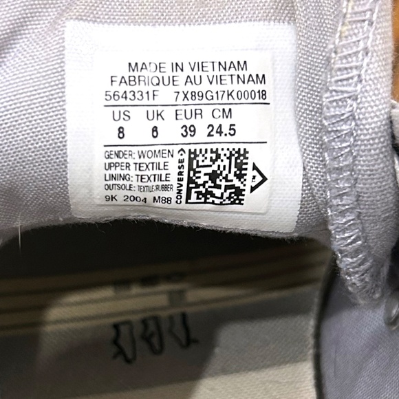 Converse All-star Canvas Padded Tongue Chambray Grey Low Top - Picture 5 of 5